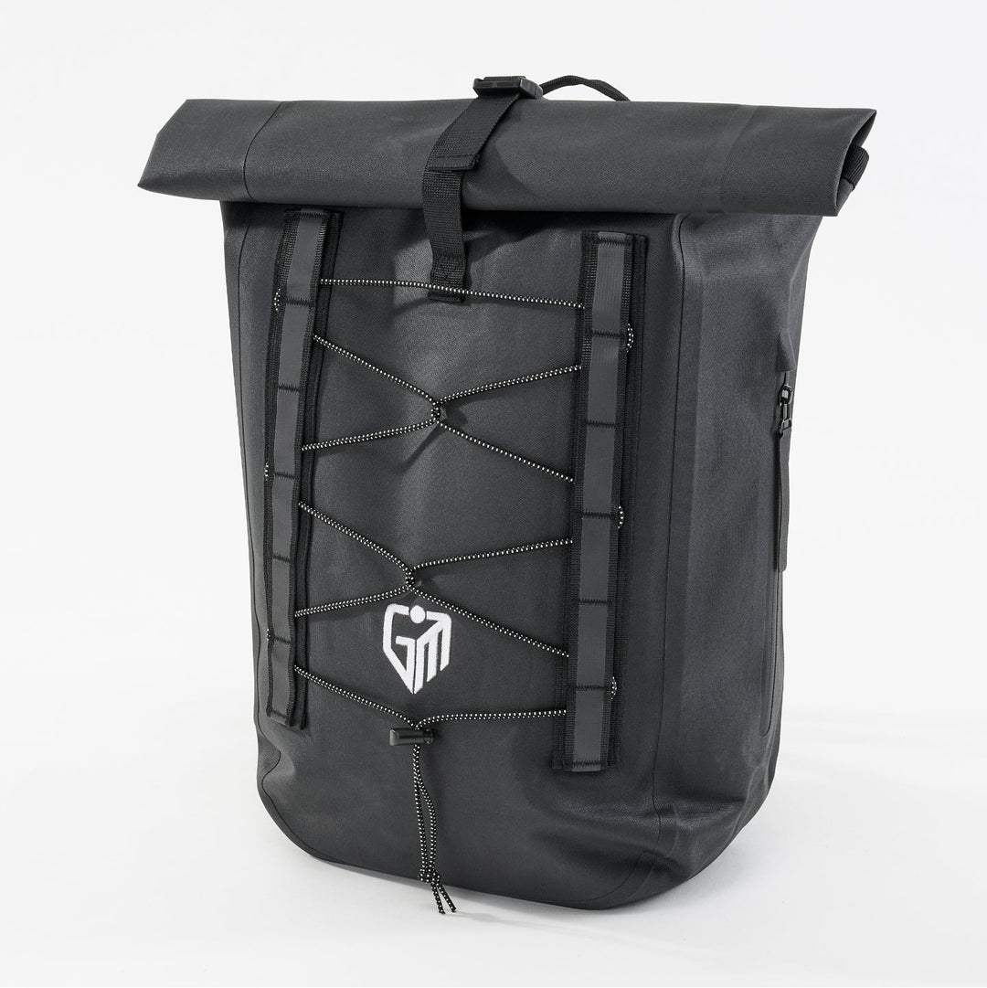 All Weather Commuter Roll Top Backpack - BLACK