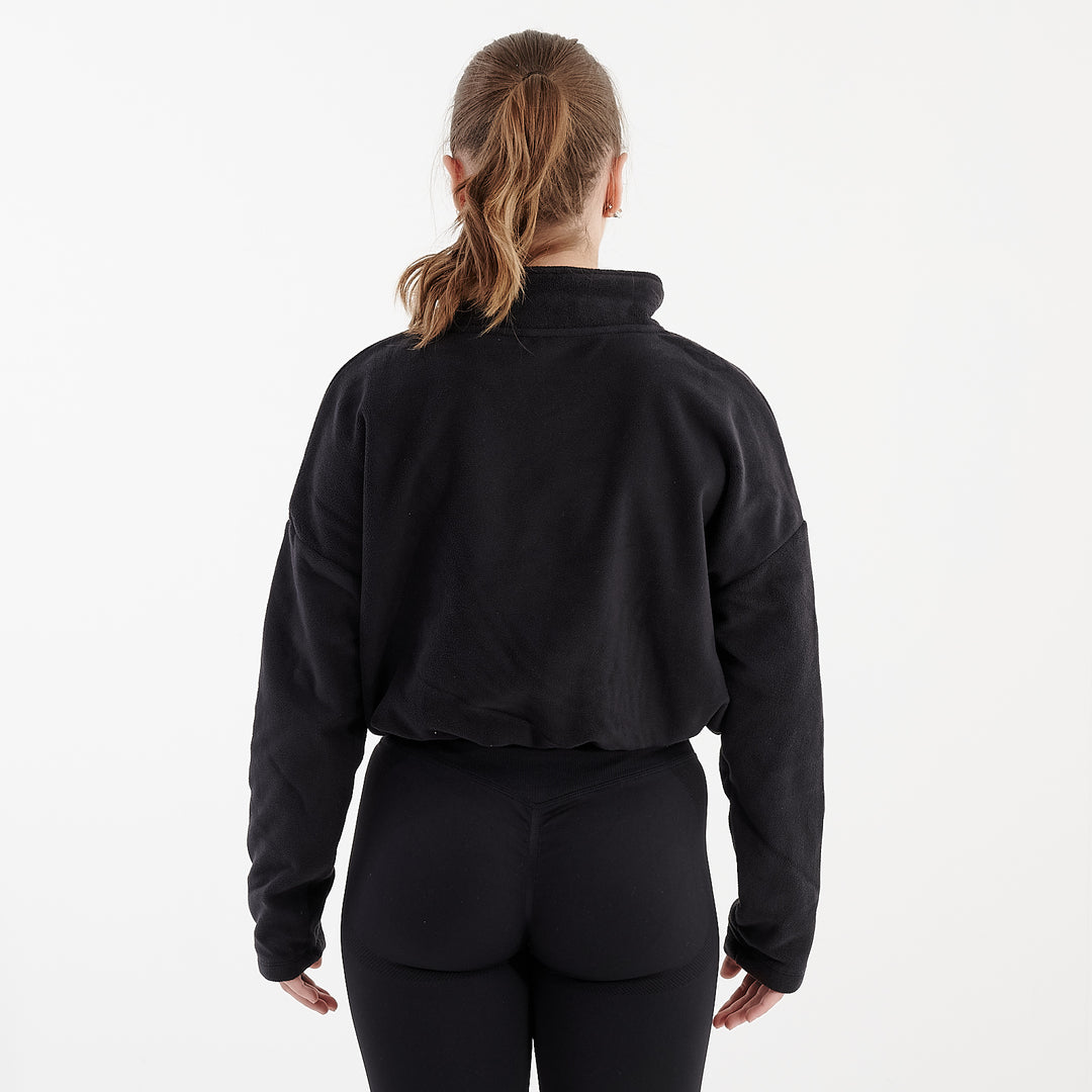Cropped High-Neck Fleece
