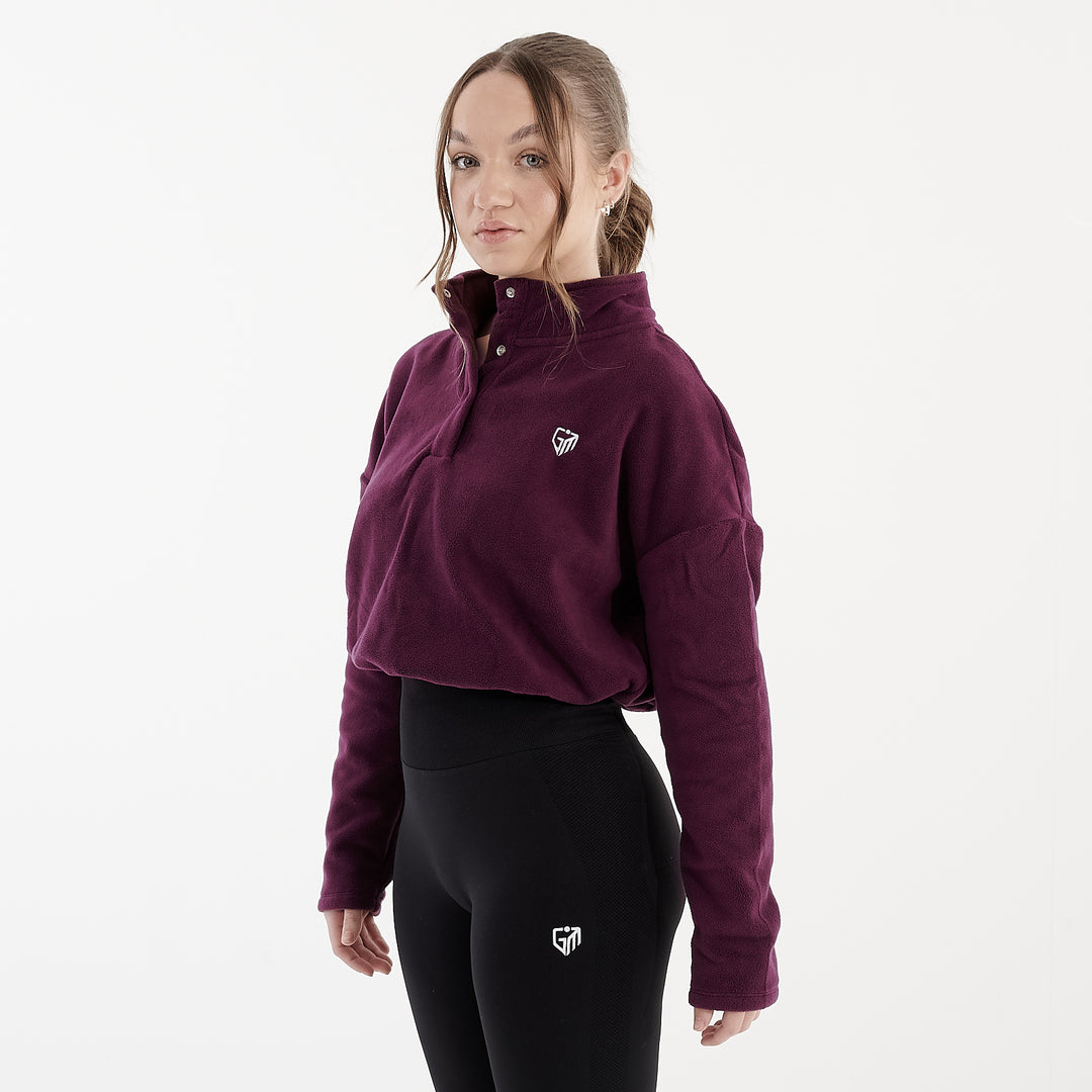 Cropped High-Neck Fleece