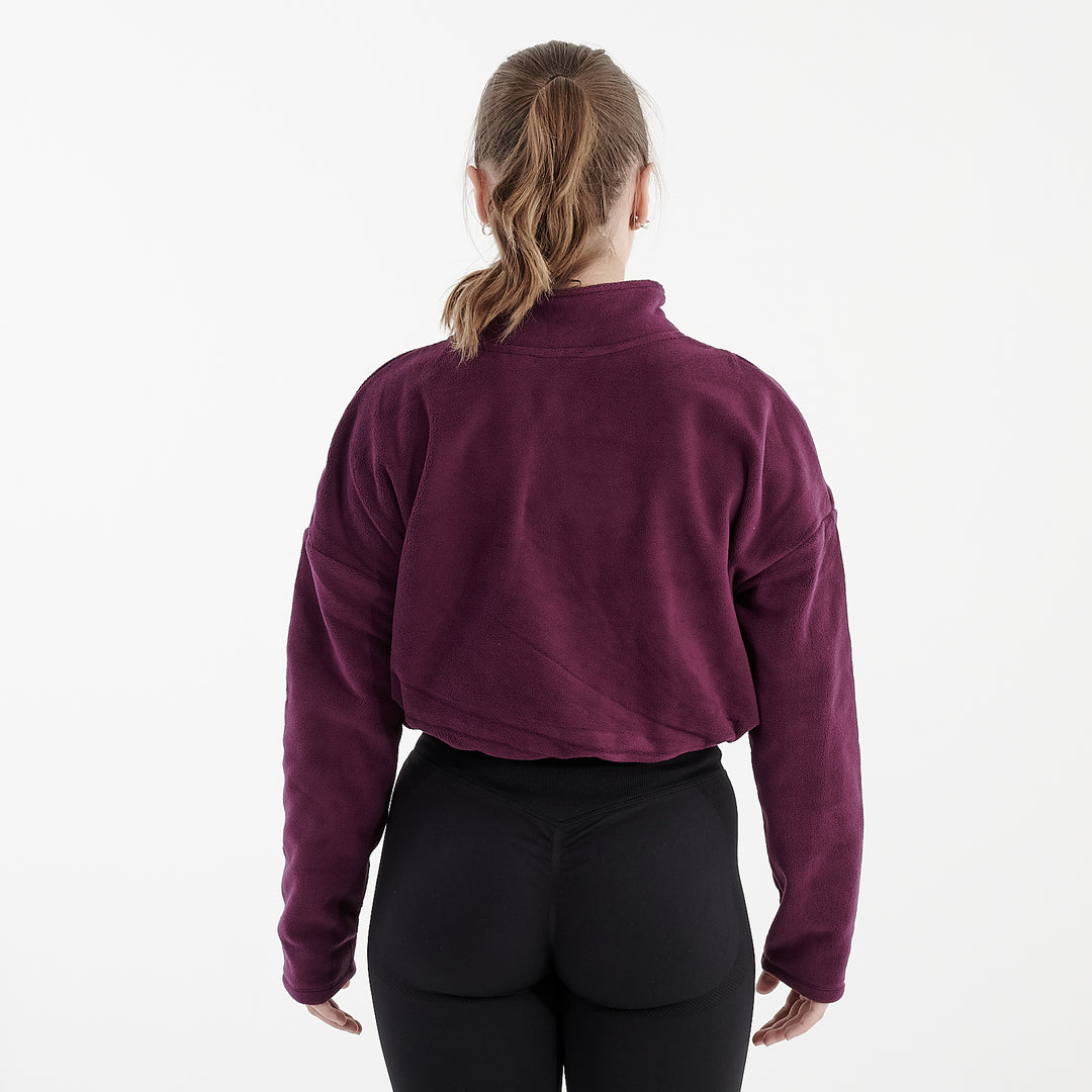 Cropped High-Neck Fleece