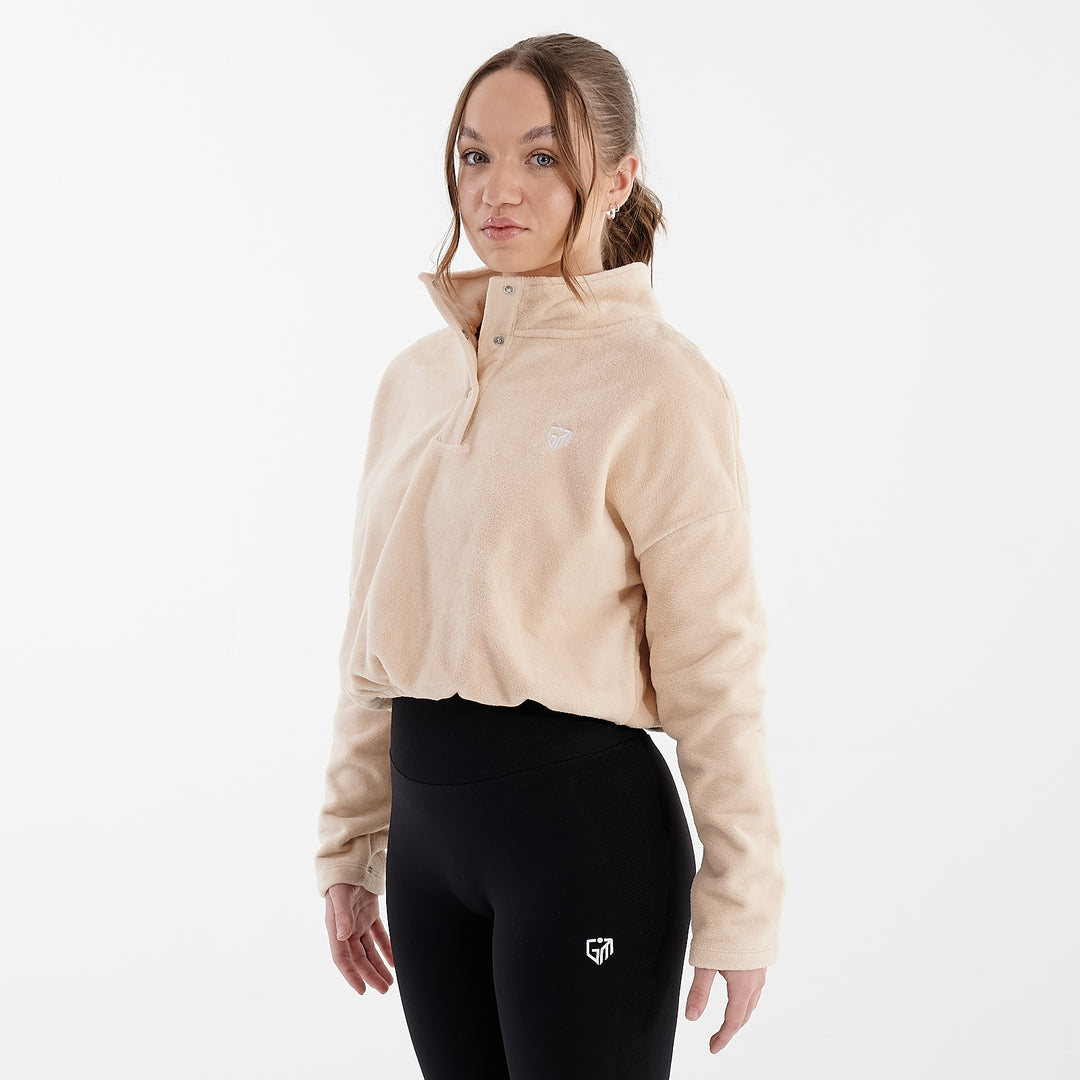 Cropped High-Neck Fleece