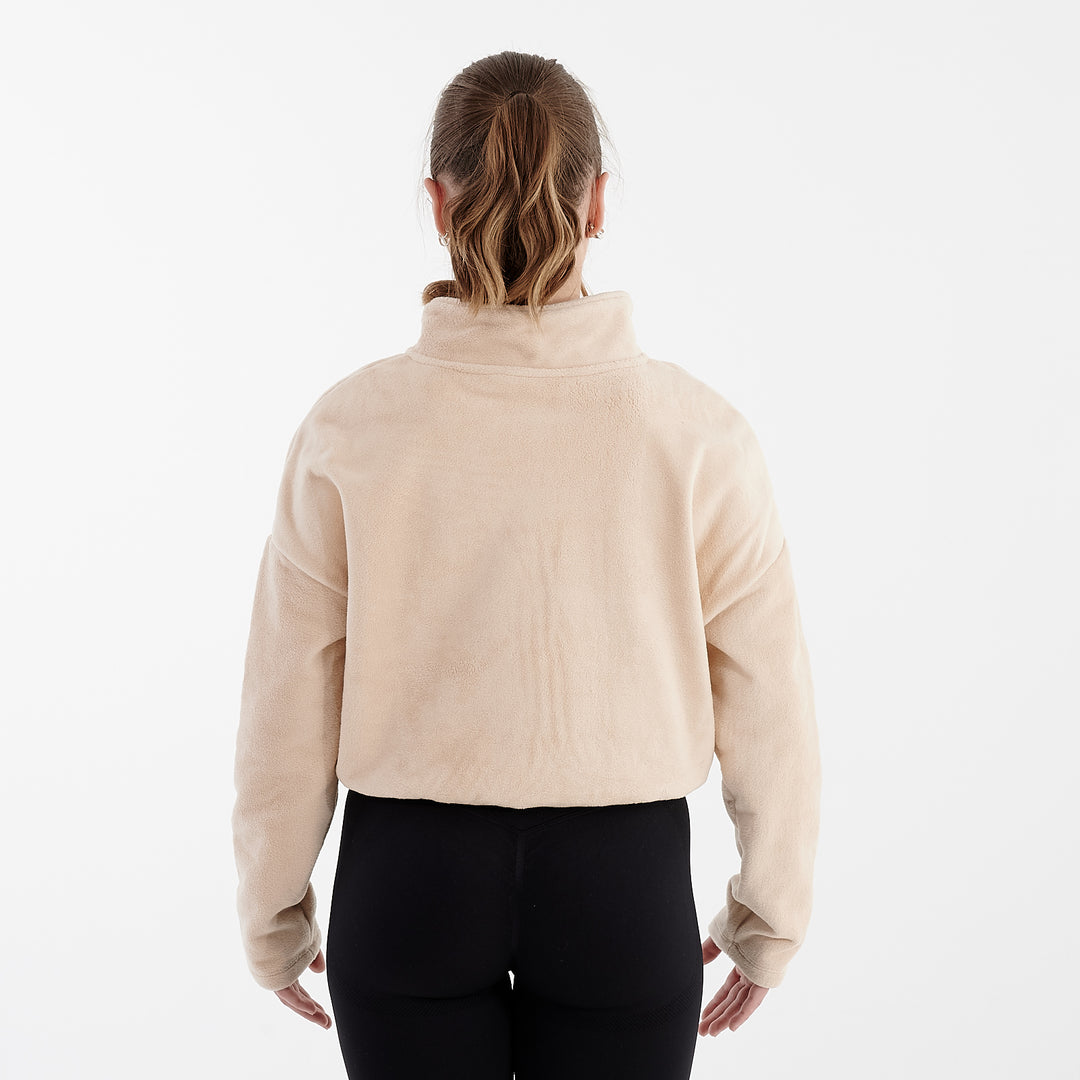 Cropped High-Neck Fleece